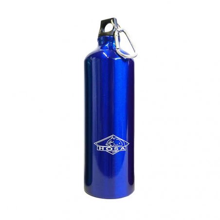 Hosa Aluminio Mosquetón 1 Litro funda neopreno azul - Botella cantimplora