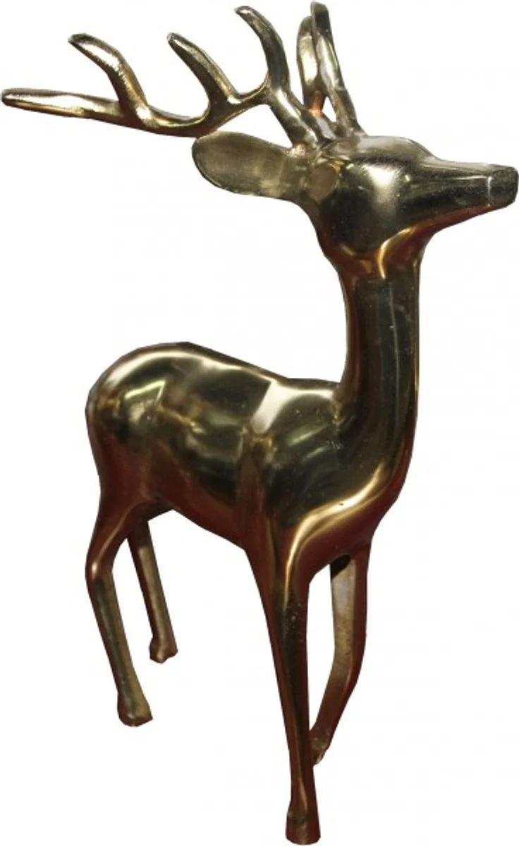 Casa Padrino Designer Deer Deer Gold 28 x 14 x 36cm - polished aluminum figure sculpture