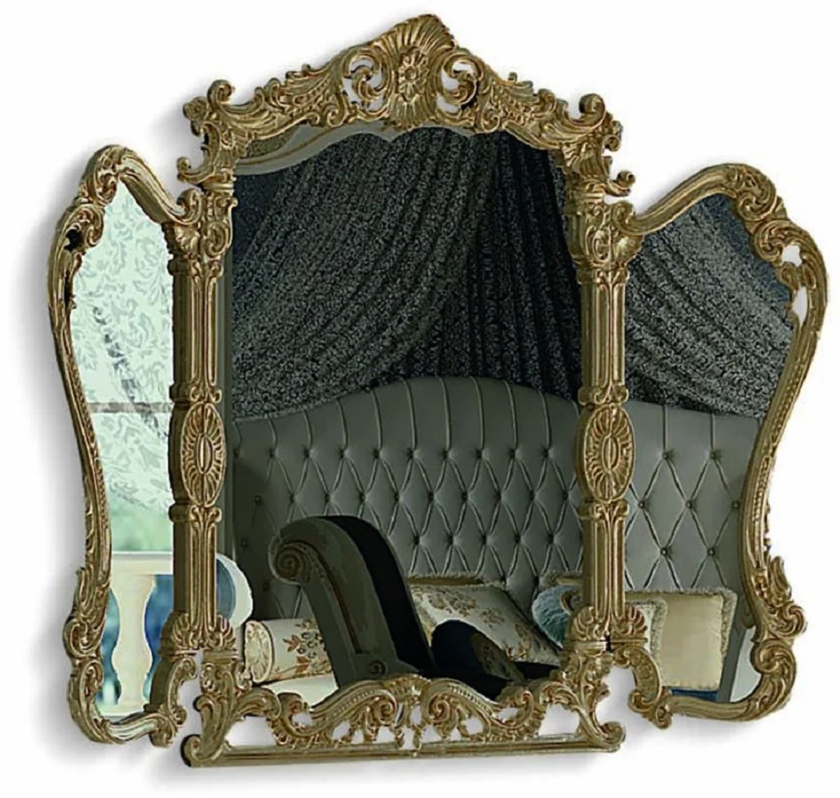 Casa Padrino espejo barroco de lujo oro antiguo A. 165 cm - Hecho en Italia