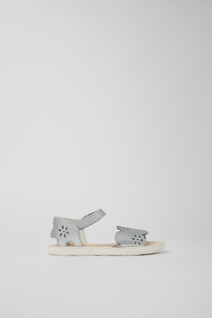 Miko Silver leather sandals for girl