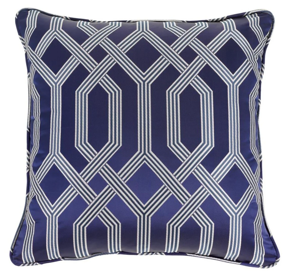Casa Padrino almohada de lujo azul con el patrón de 60 x 60 cm - accesorios de lujo