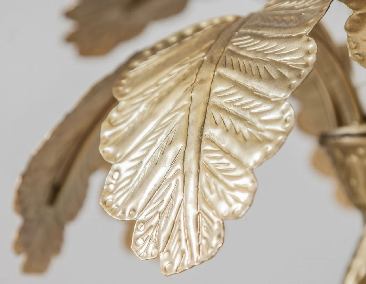 Casa Padrino lámpara de pie de lujo palmera oro Ø 70 x A. 172 cm - Lámpara de pie noble en diseño de palmera - Luces de Lujo - Calidad de Lujo