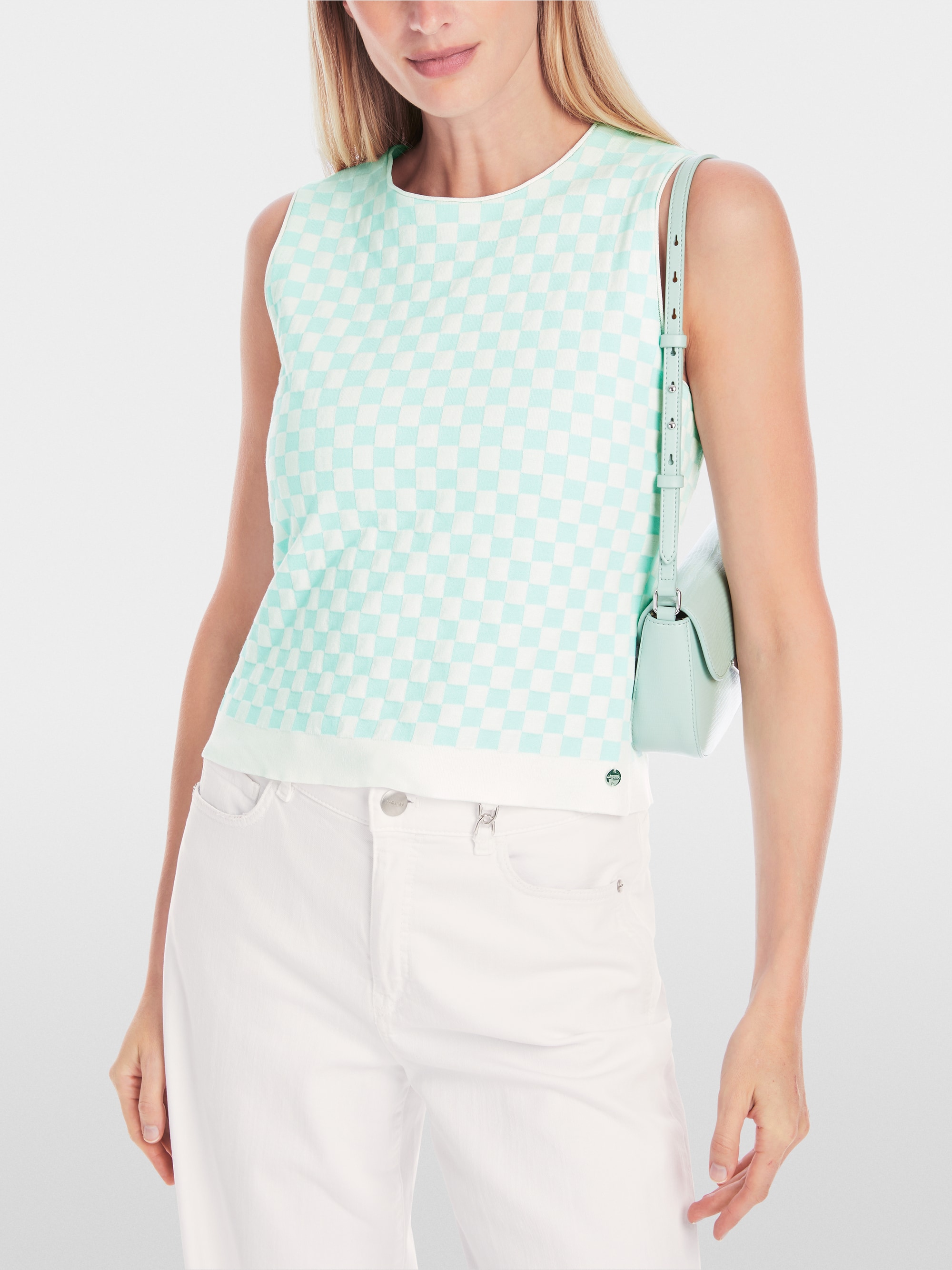 Marc-Cain Knitted in Germany sleeveless check top