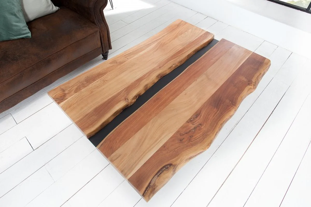 Casa Padrino mesa de centro de madera maciza de diseño natural 120 x H. 40 cm - mesa de salón