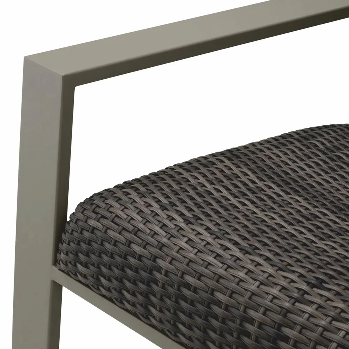 Casa Padrino sof¨¢ de jard¨ªn de lujo de rat¨¢n artificial gris 180 cm - Muebles de jard¨ªn