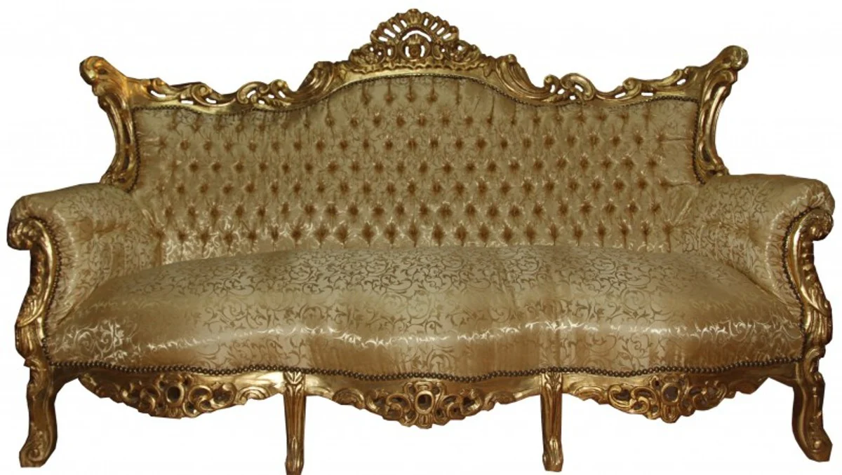 Casa Padrino Baroque sofa Master Gold Pattern / Gold Antique Furniture