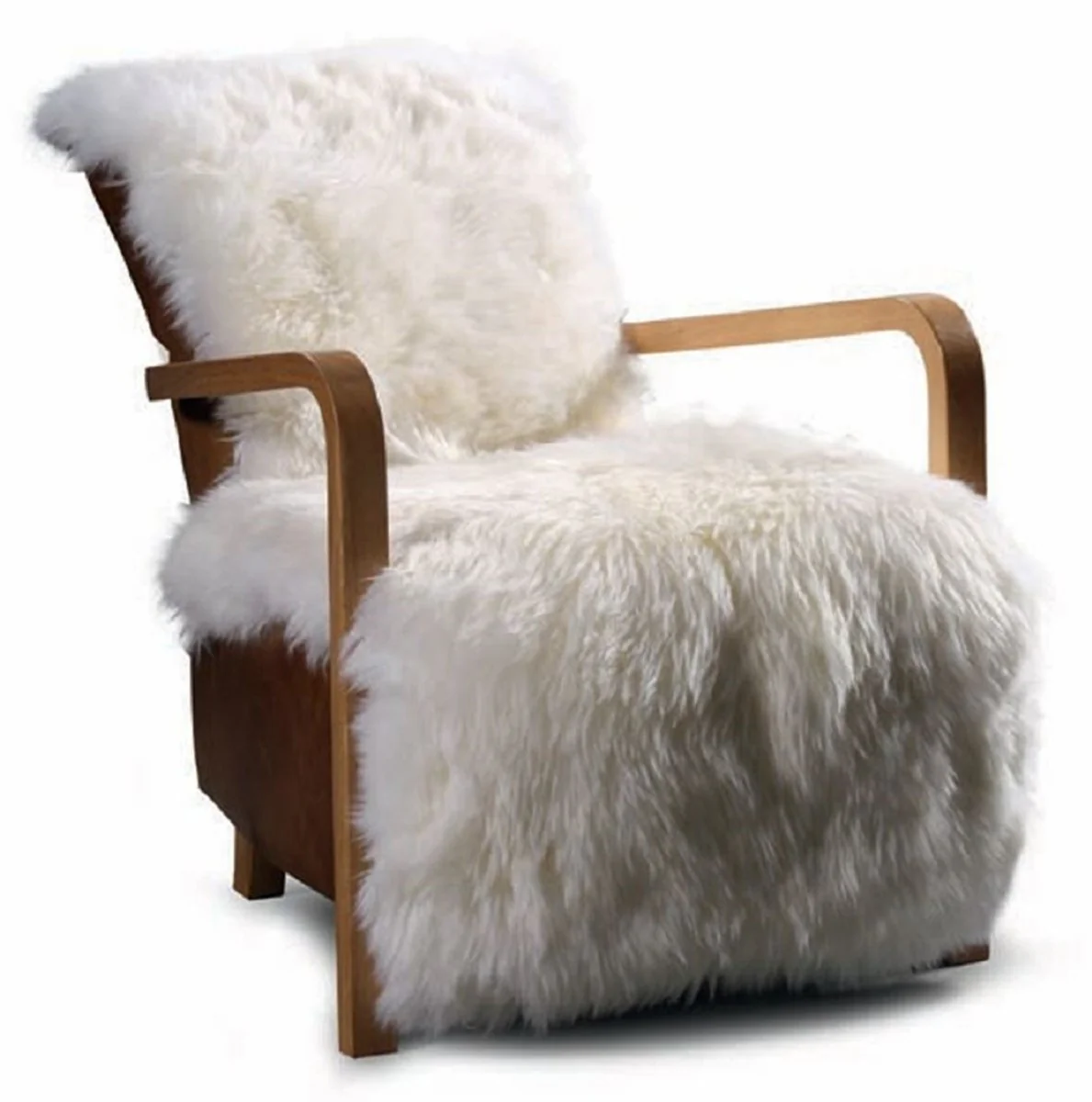 Casa Padrino sill¨®n de lujo de piel artificial blanco / negro / marr¨®n - Muebles de sal¨®n