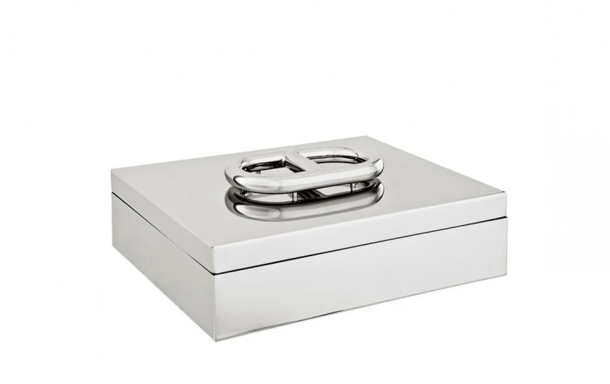 Casa Padrino luxury stainless steel beauté box jewelry box silver 39 x 31 x H. 14.5 cm - Hotel Collection