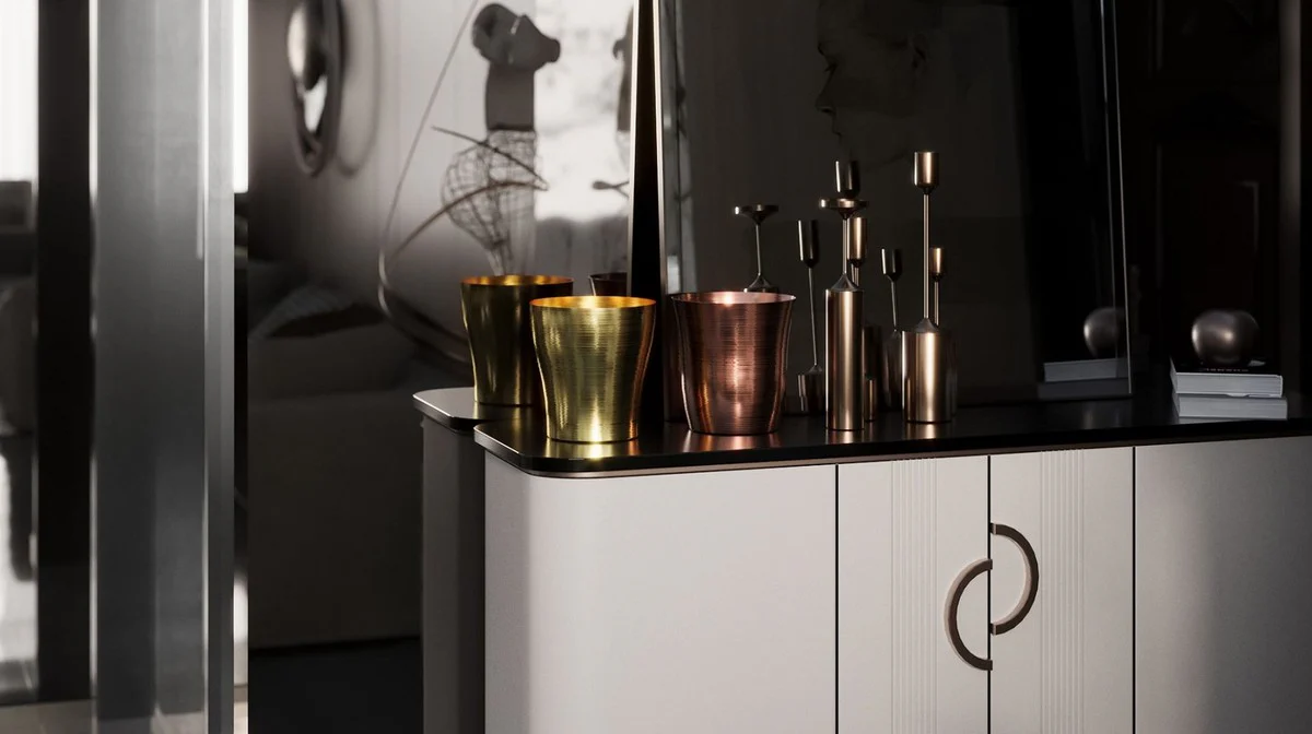 Casa Padrino enfriador de champ¨¢n de cobre de lujo ? 18 x A. 19 cm - Enfriador de vino redondo - Accesorios de gastronom¨ªa - Accesorios de restaurante - Accesorios de hotel - Colecci¨®n de lujo