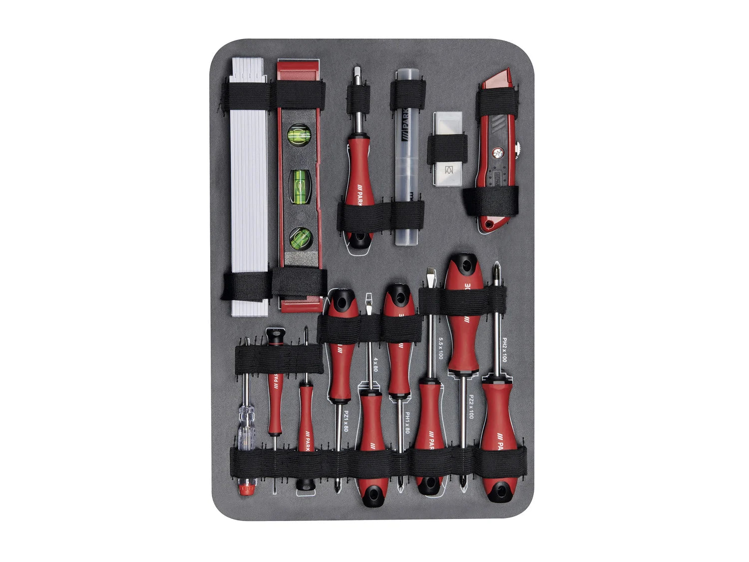 PARKSIDE tool case, filled, 129 pieces