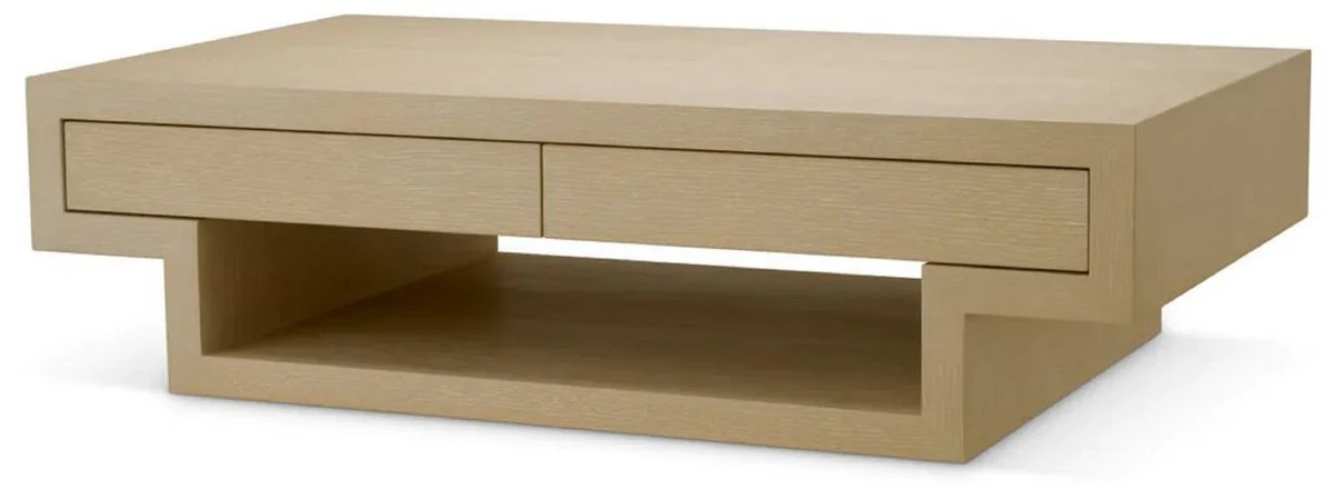 Casa Padrino mesa de centro de lujo con 4 cajones beige 140 cm