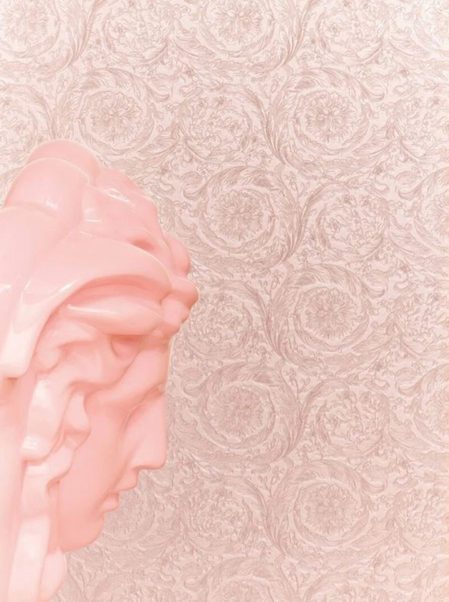 Papel Pintado no Tejido Barroco de Diseño Versace IV 36692-2 - Rosa Metalizado - Papel Pintado de Diseño - Alta Calidad