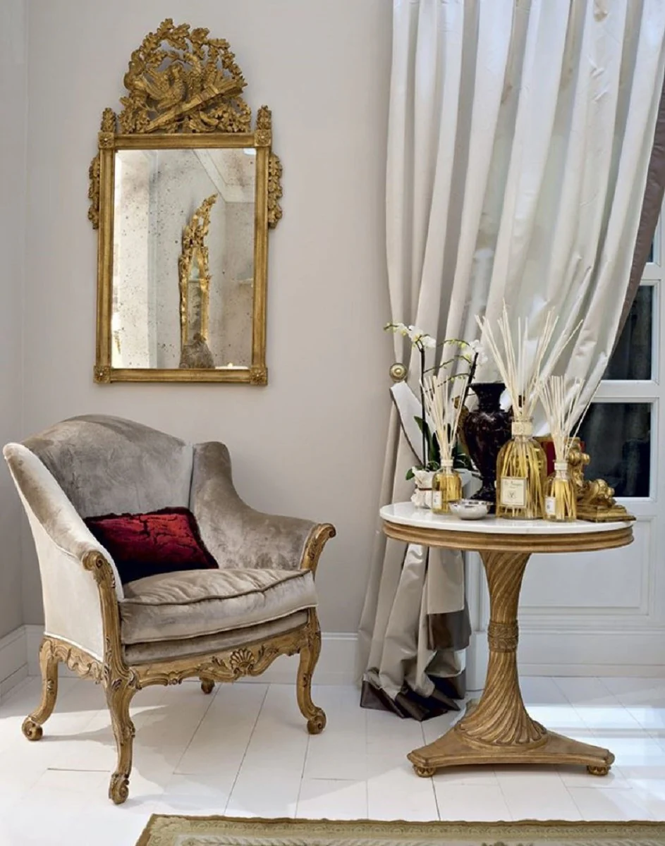 Casa Padrino espejo barroco de lujo oro antiguo - Magn¨ªfico espejo de pared estilo barroco de madera maciza con cristal de espejo antiguo - Muebles barrocos hechos a mano - Hecho en Italia