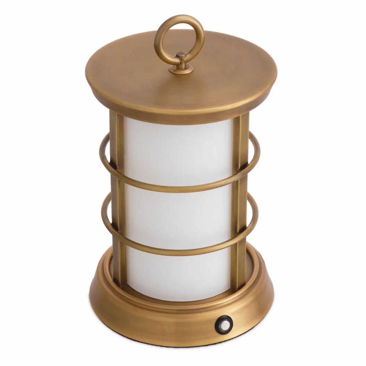 Casa Padrino l¨¢mpara de mesa LED de lujo para exterior lat¨®n antiguo / blanco ? 17,5 x A. 31 cm