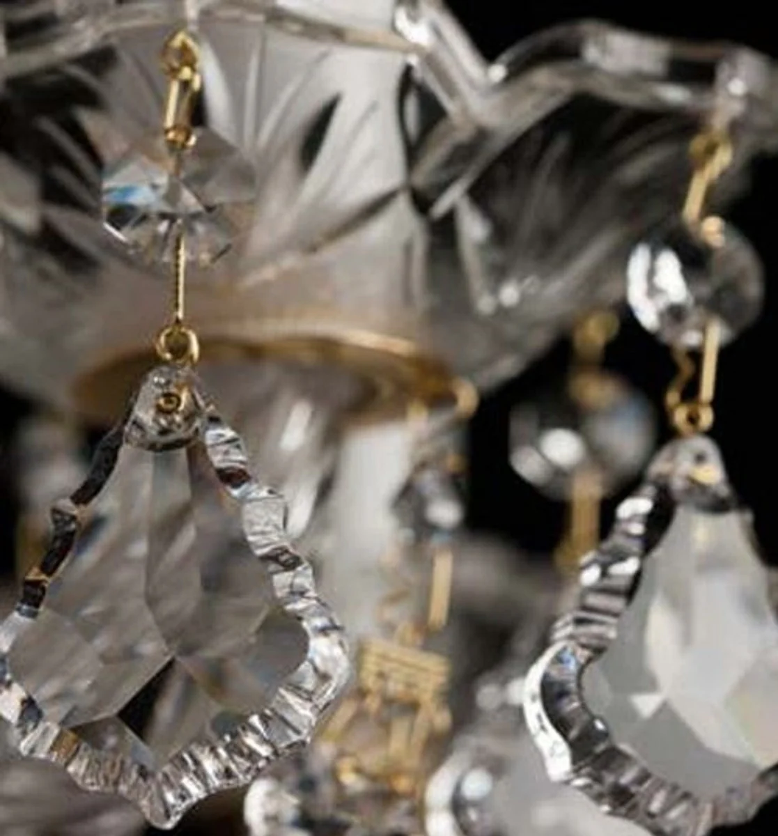 Casa Padrino ara?a de luces barroco de lujo con cristal de bohemia oro ? 64 cm