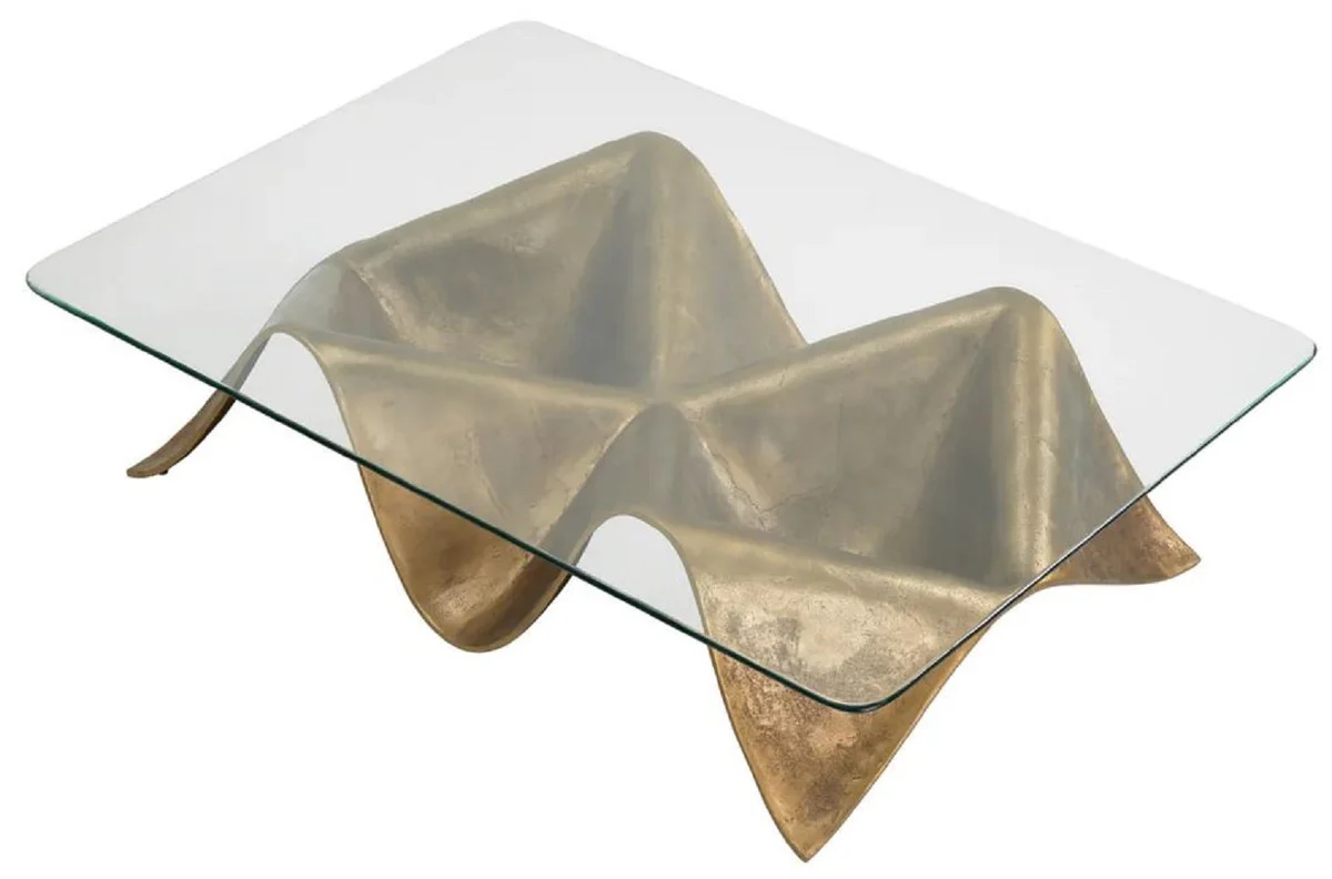 Casa Padrino mesa de centro de lujo de aluminio lat¨®n vintage 140 cm