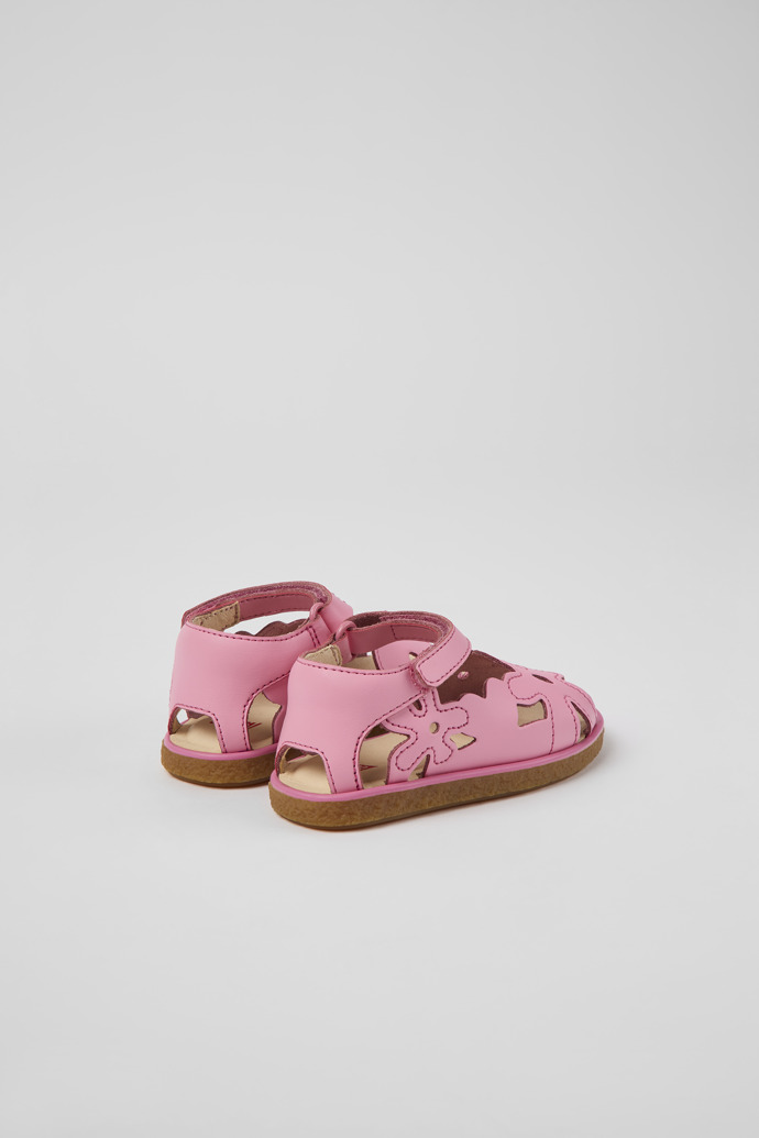 Twins Pink leather sandals for boys