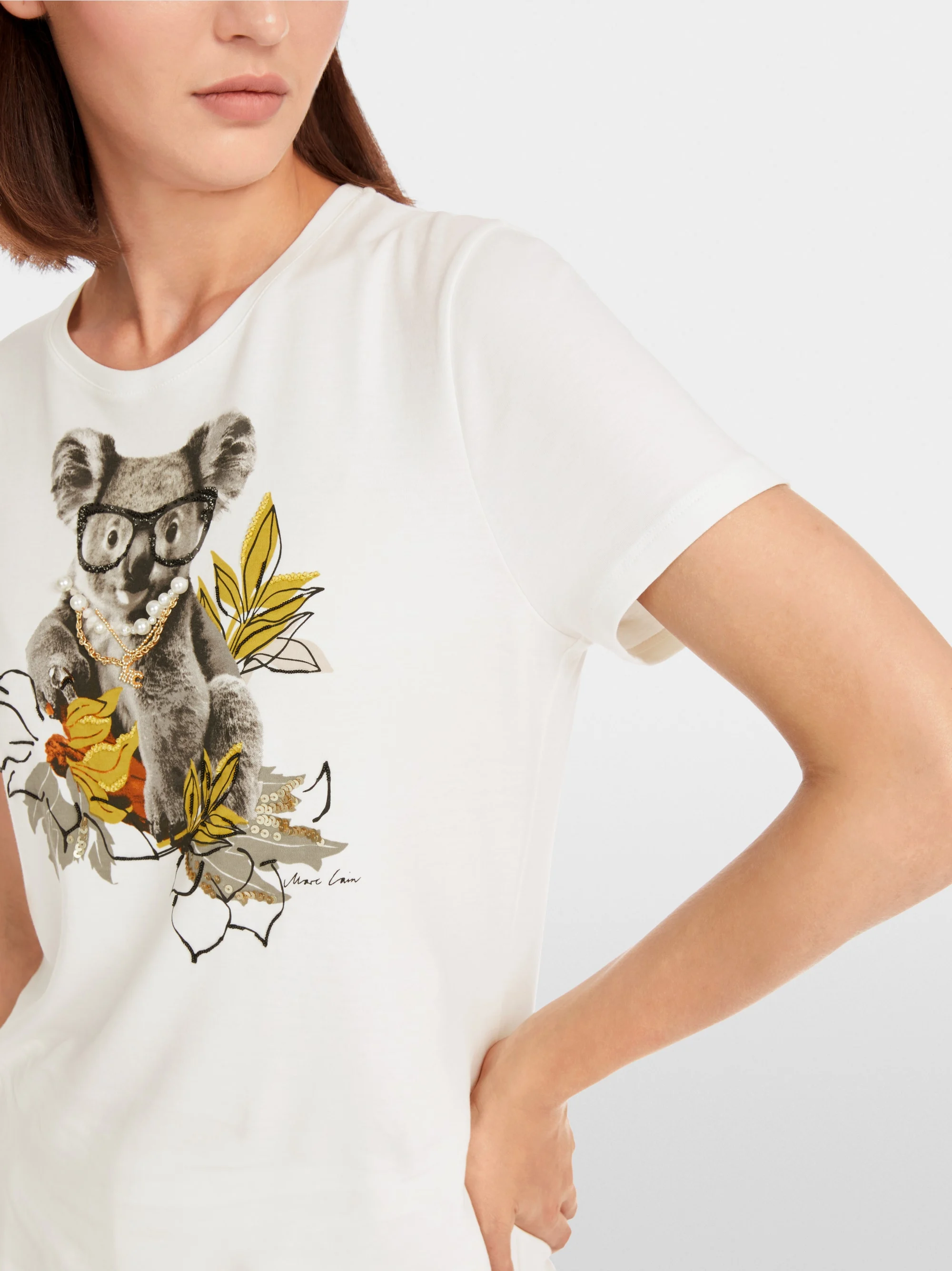 Marc-Cain T-shirt with 3D animal appliqué