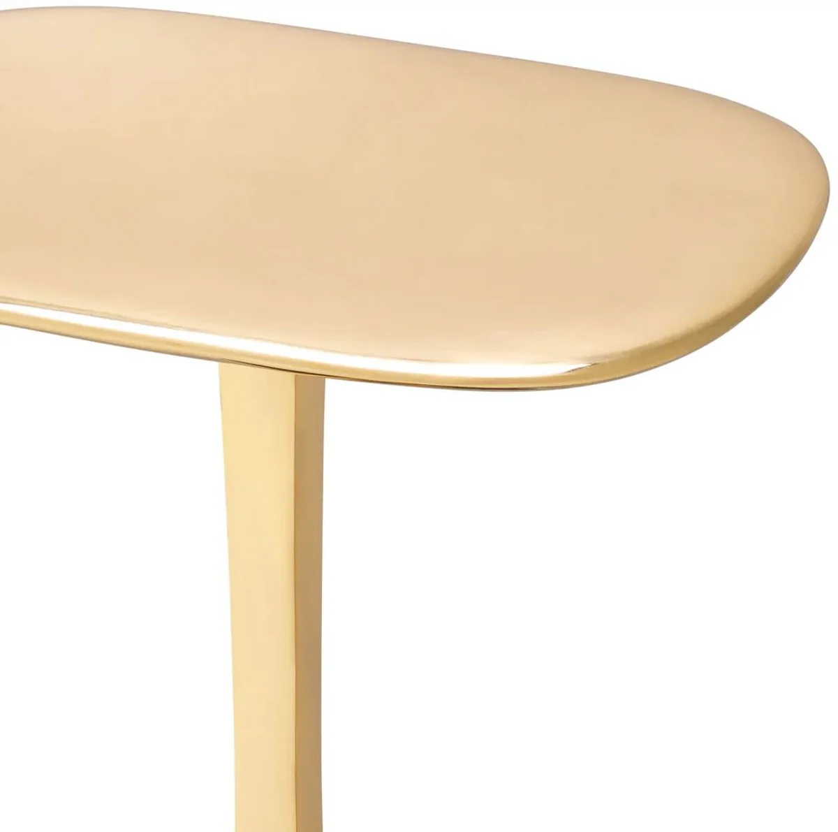 Casa Padrino mesa auxiliar de lujo lat¨®n / negro 35 x 25 x A. 54,5 cm - Mesa de lat¨®n con base de granito - Muebles de lujo - Muebles de sal¨®n - Interiores de sal¨®n de lujo