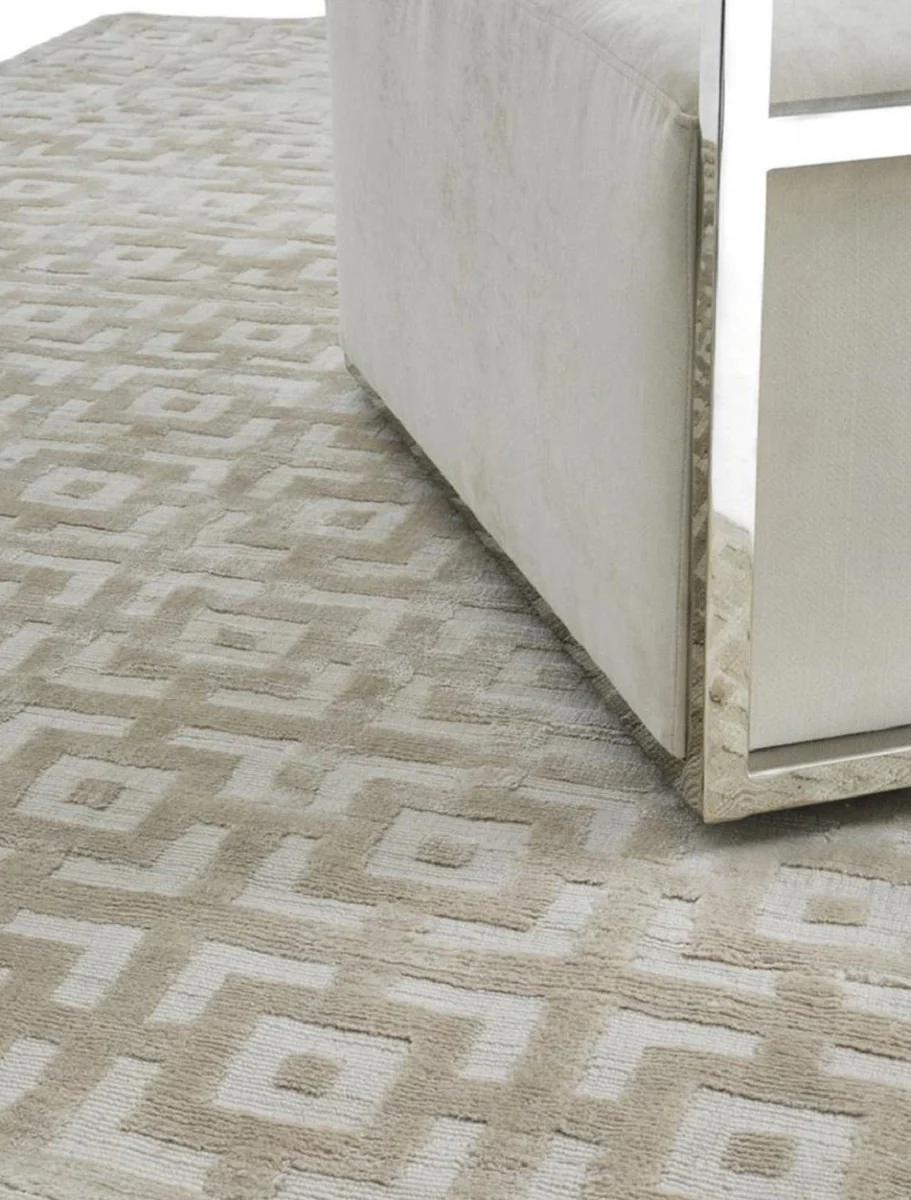 Casa Padrino alfombra de lujo marfil 170 x 240 cm - Alfombra de la Sala