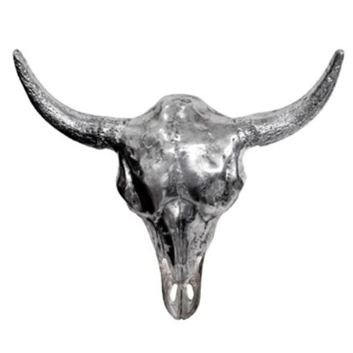 Casa Padrino sala de la pared de madera / decoración de la pared toro cráneo - decoración de lujo