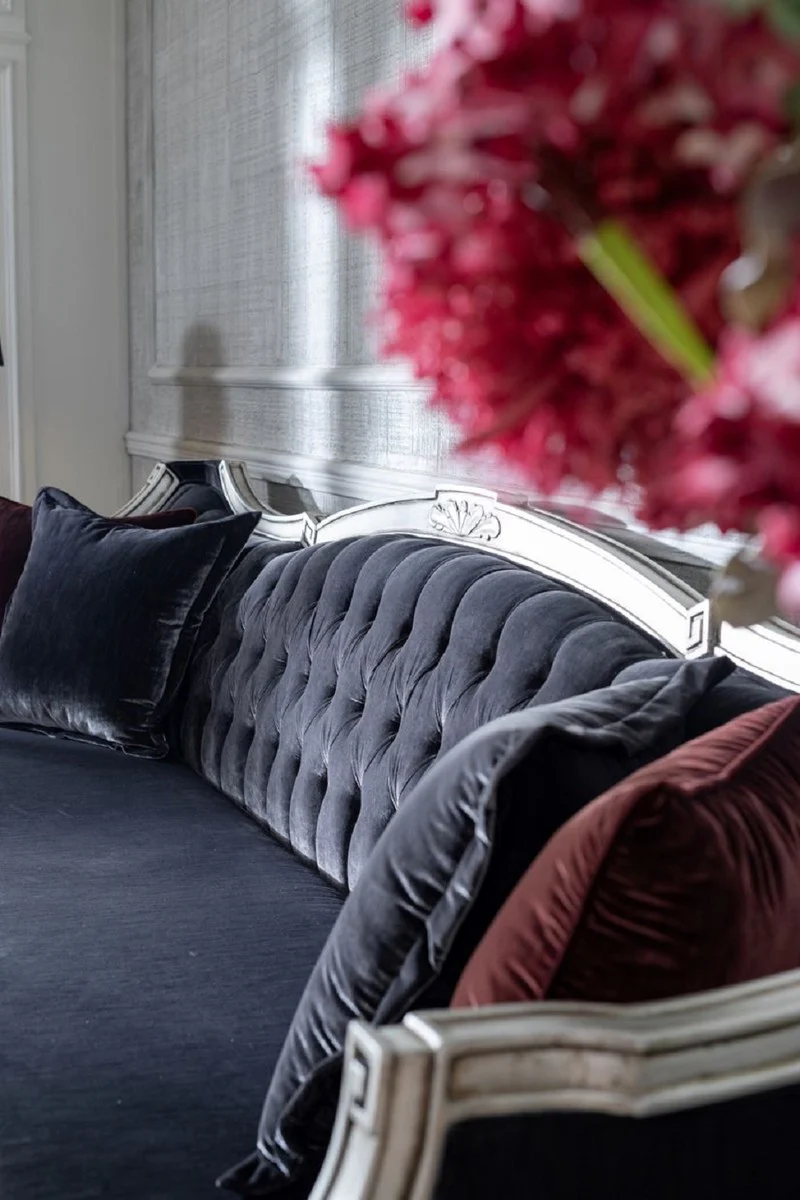 Casa Padrino sof¨¢ de sal¨®n barroco de lujo p¨²rpura / plata - Magn¨ªfico Muebles Barrocos para Sal¨®n y Hotel