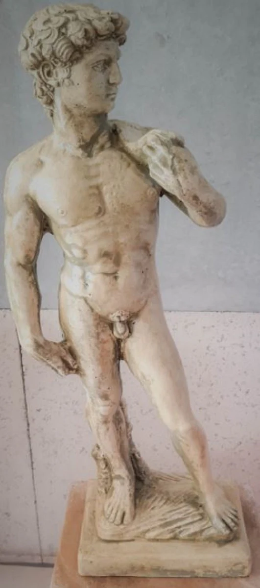 Casa Padrino Escultura de Decoraci¨®n de Jard¨ªn Art Nouveau Hombre Beige A. 68 cm - Figura de Piedra para Decoraci¨®n de Jard¨ªn Elegante - Accesorios de Decoraci¨®n de Jard¨ªn Barroco y Art Nouveau