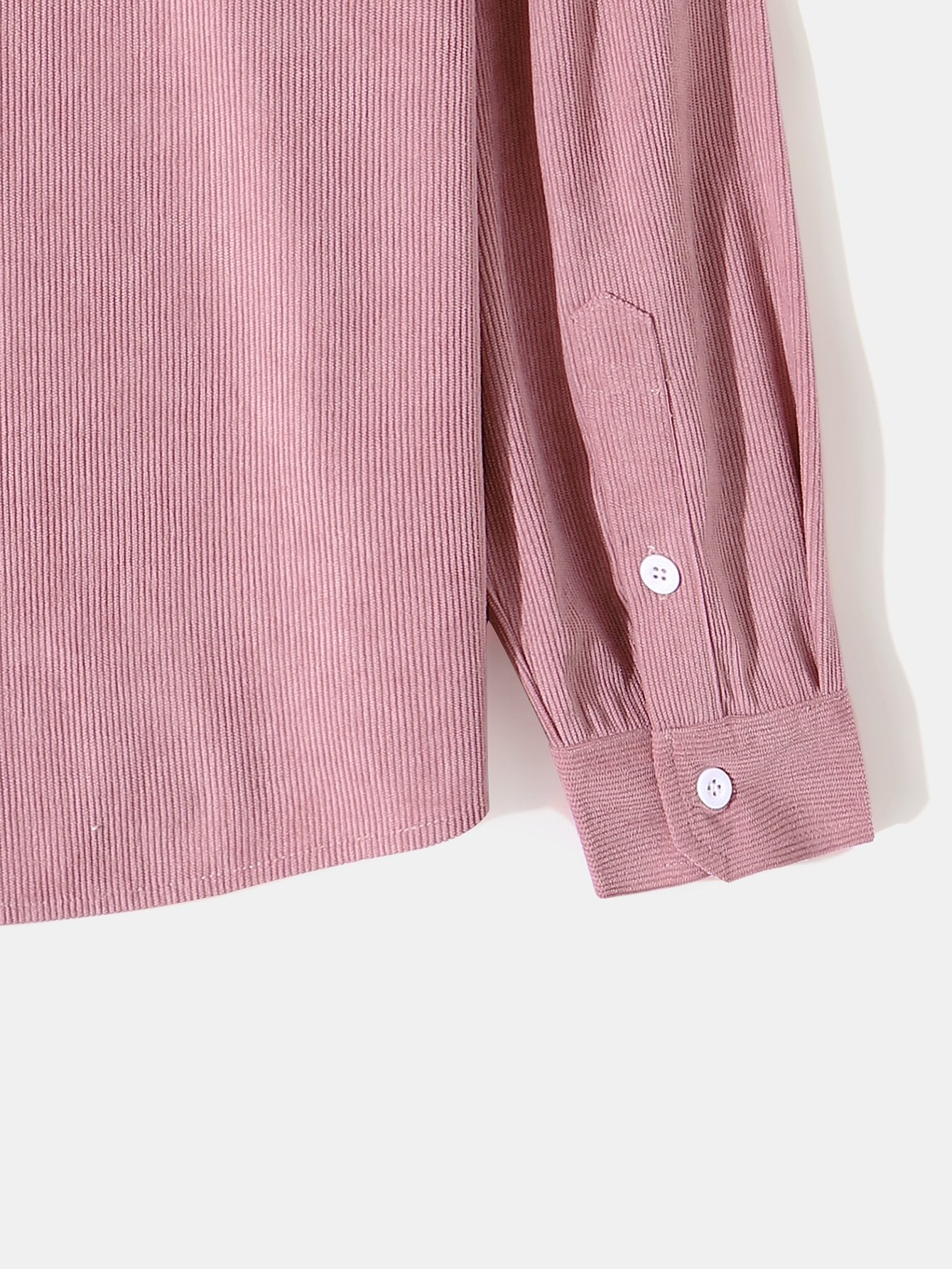 Long Sleeve Flap Pocket Corduroy Shirt