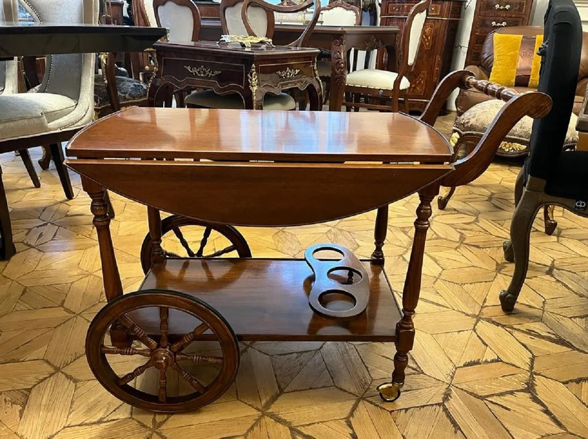 Casa Padrino carrito de servicio Art Nouveau de lujo marr¨®n - Carrito de hotel - Carrito de restaurante - Accesorios de hotel - Accesorios de restaurante - Muebles Art Nouveau