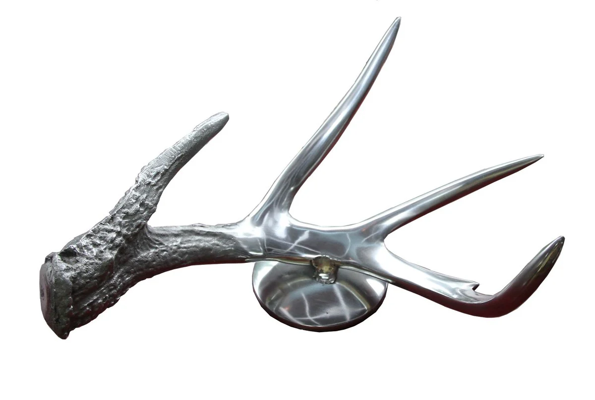 Casa Padrino Decoration Horn - Aluminum nickel plated - Luxury desk decoration