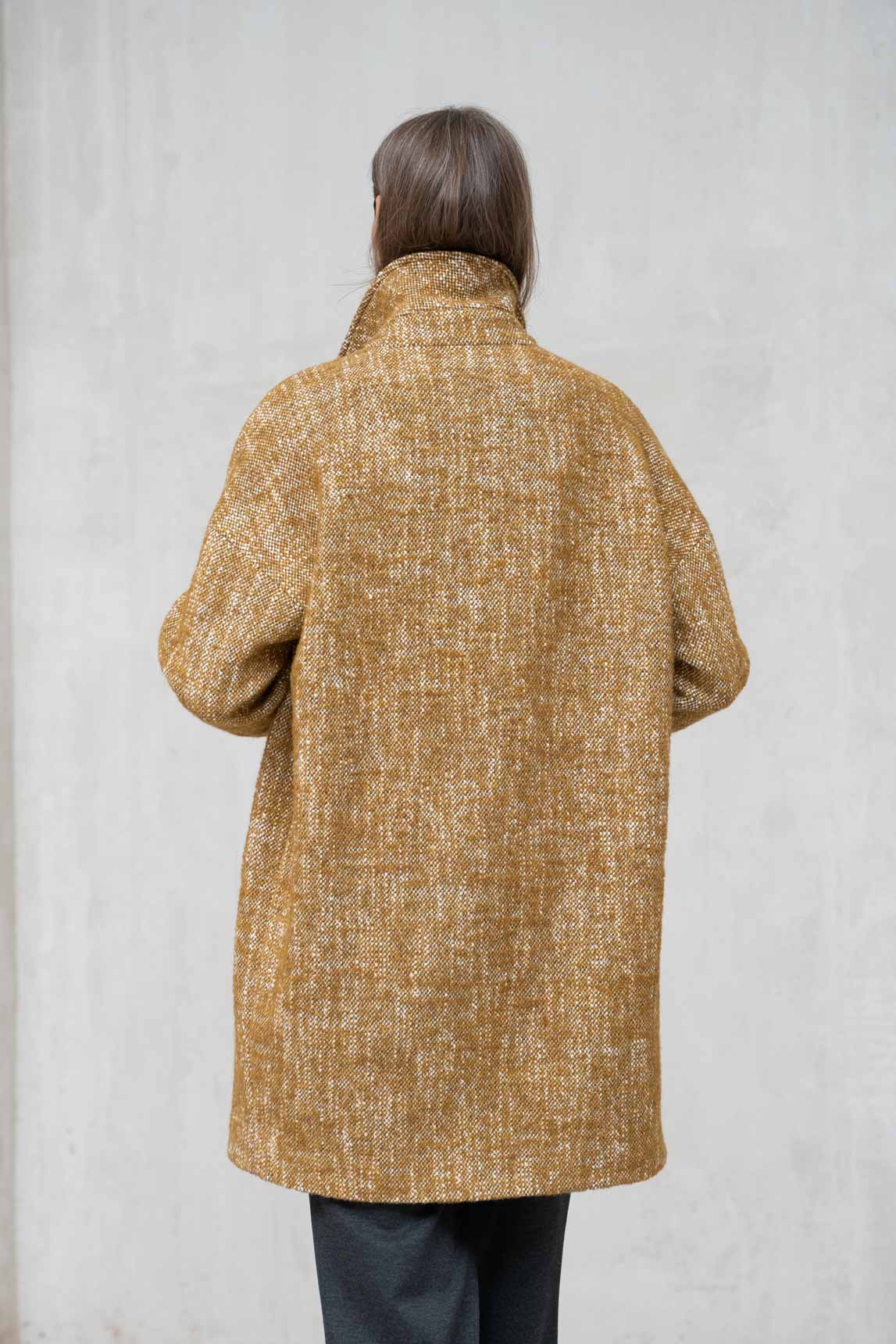 Rivera-spain Abrigo Monza mostaza jaspeado