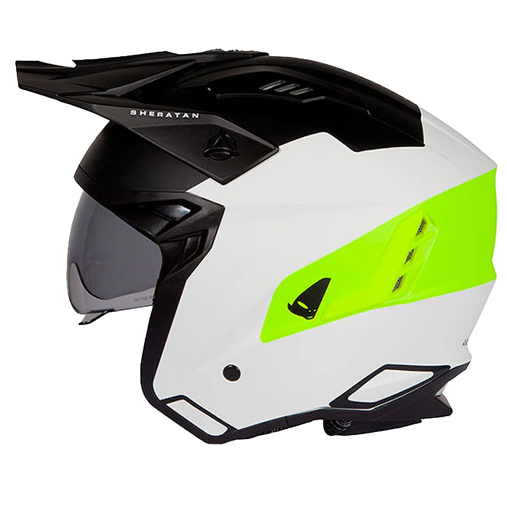 CASCO TRIAL UFO SHERATAN NEGRO / BLANCO / AMARILLO