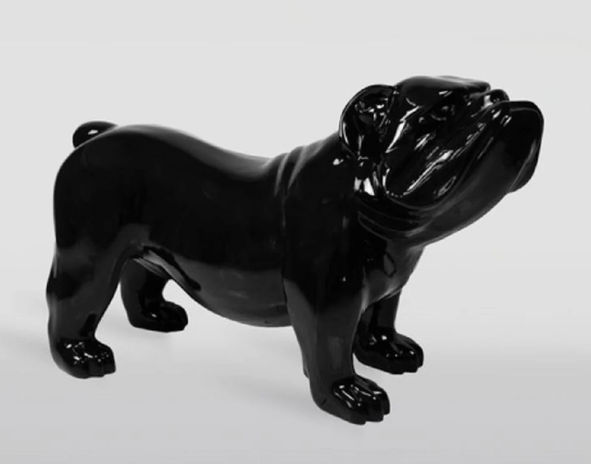 Casa Padrino escultura decorativa XXL perro bulldog negro 226 cm