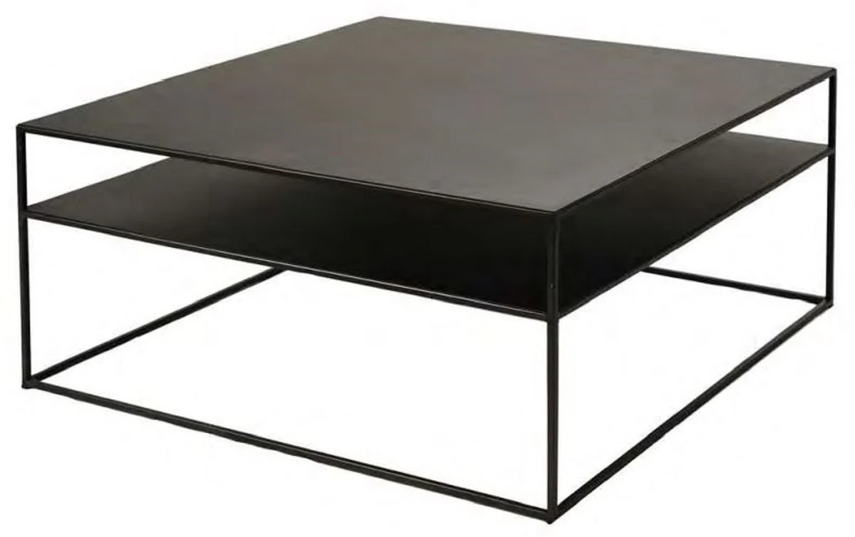 Casa Padrino mesa de centro de lujo negro 80 x 80 x A. 40 cm - Mesa de sal¨®n moderna de metal - Muebles de sal¨®n de lujo