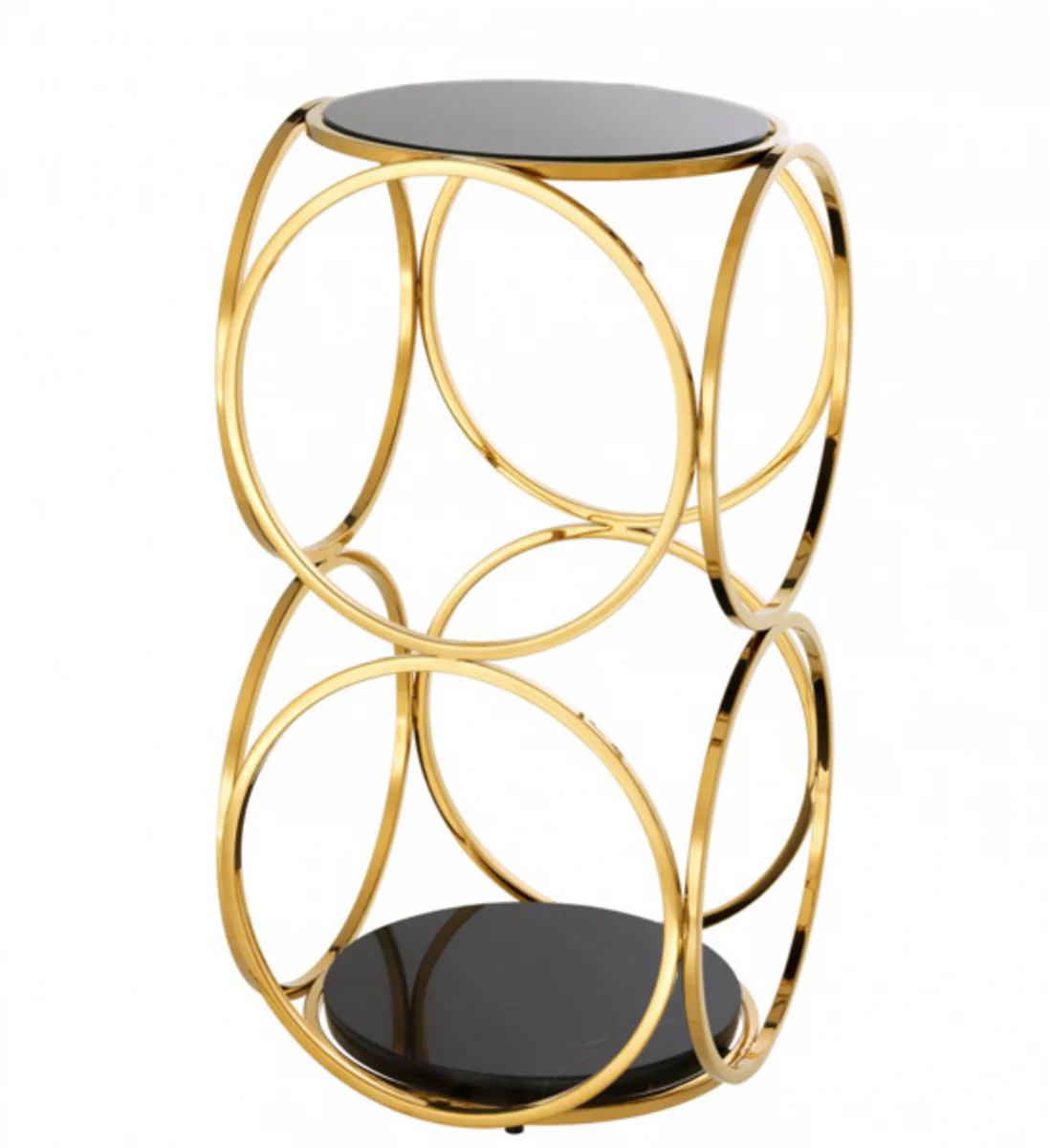 Casa Padrino luxury art deco designer side table gold 32 x 32 x H. 61.5 cm - Luxury Quality