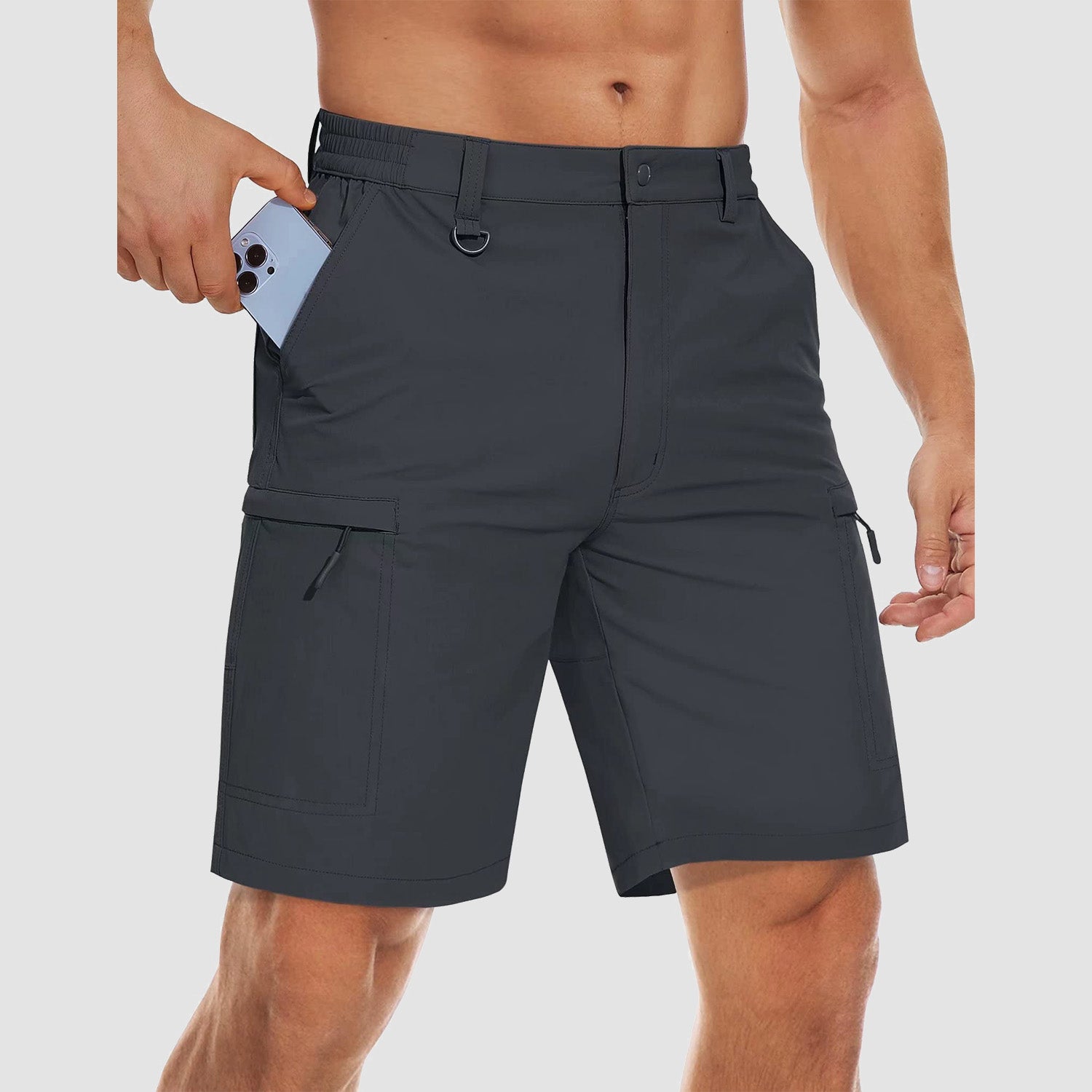 Men's Hiking Shorts 5 Pockets Water-Resistant Ripstop Quick Dry Outdoor Shorts