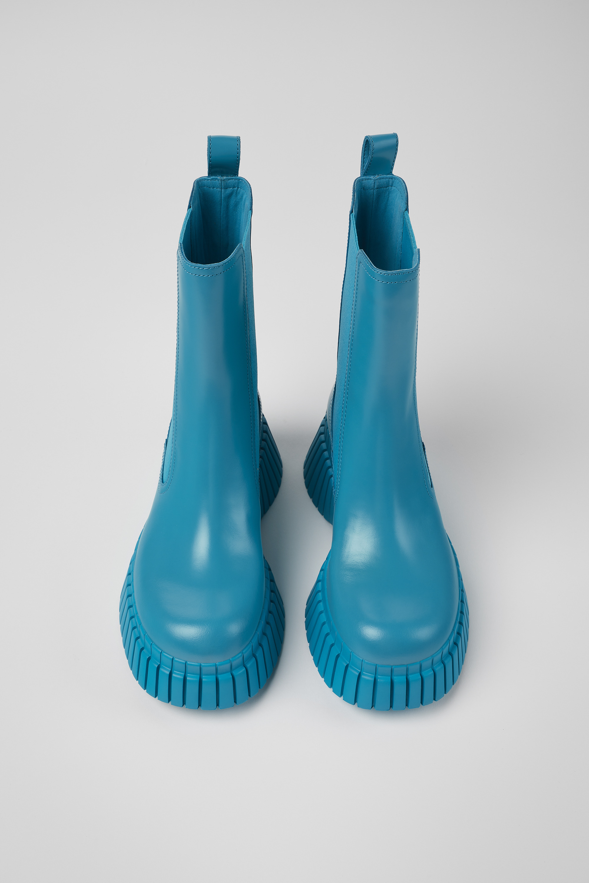 BCN - Blue leather boots for women