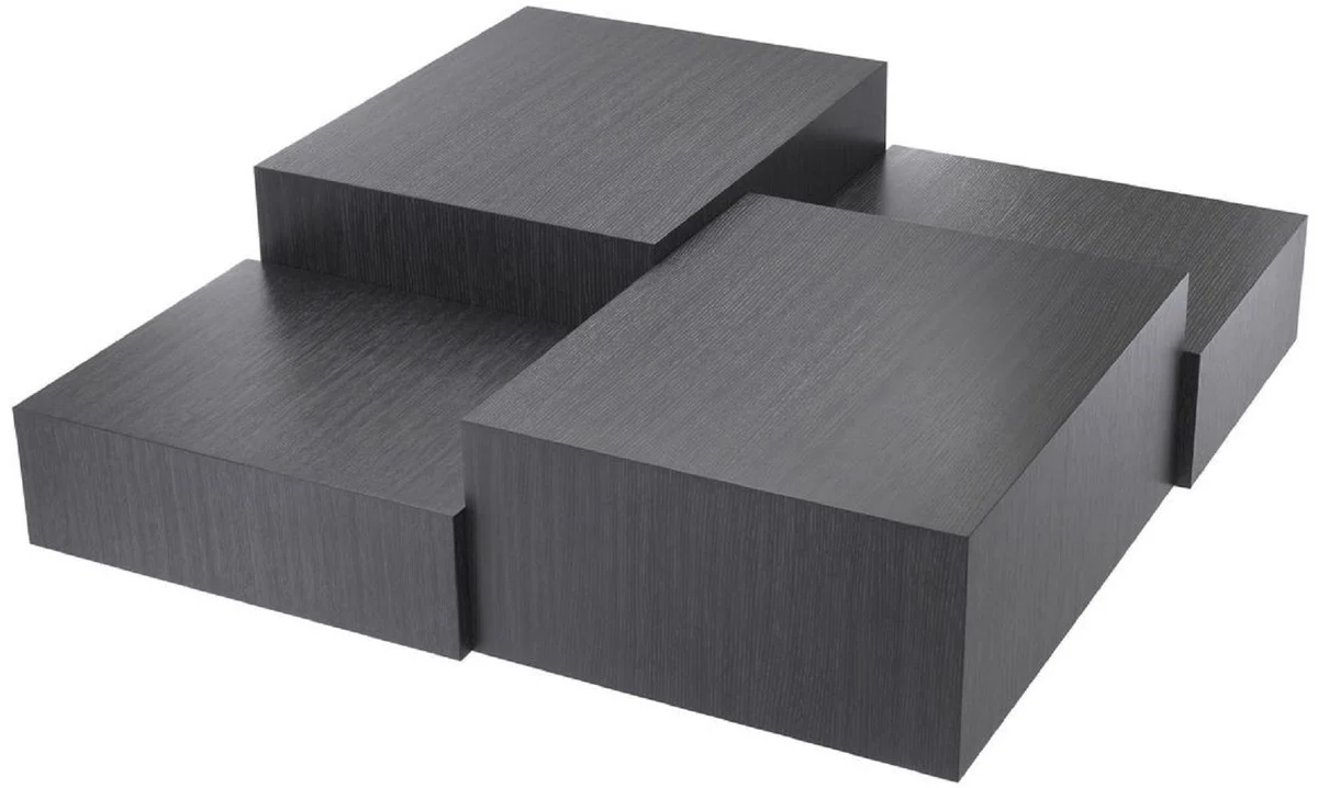 Casa Padrino mesa de centro de sal¨®n de lujo gris 112 x 112 x A. 40 cm - Mesa de sal¨®n con 3 alturas de mesa diferentes - Muebles de Lujo