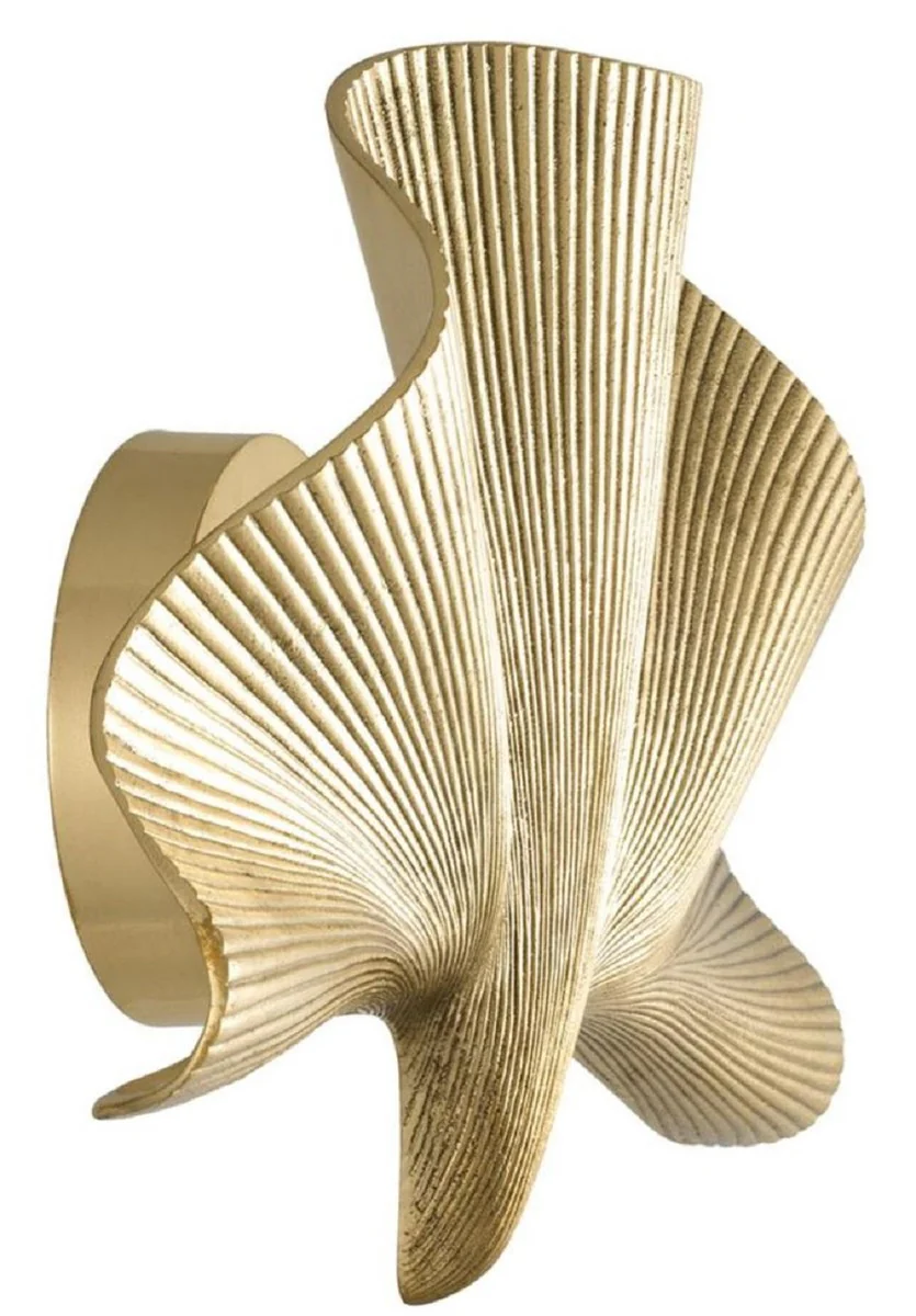 Casa Padrino lámpara de pared de lujo latón pulido 35 x 9 x H. 22 cm - Lámpara de Pared para Hoteles y Restaurantes