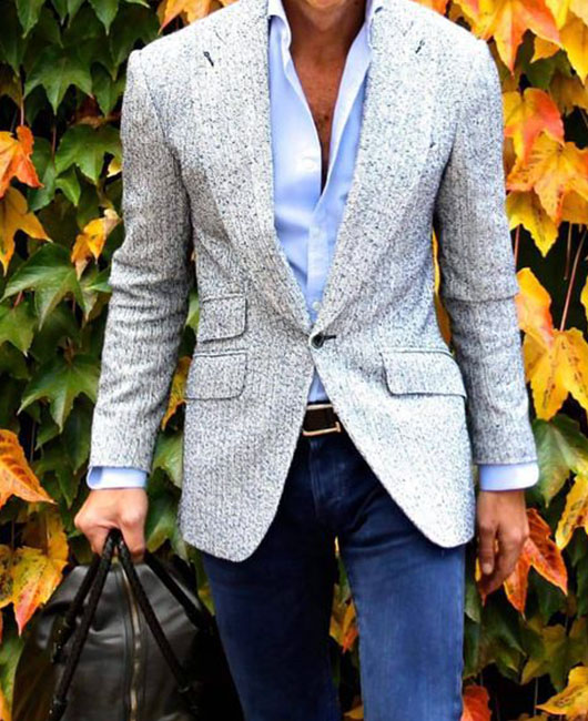 Daily Lapel Collar Pockets Design Single Breasted Blazer