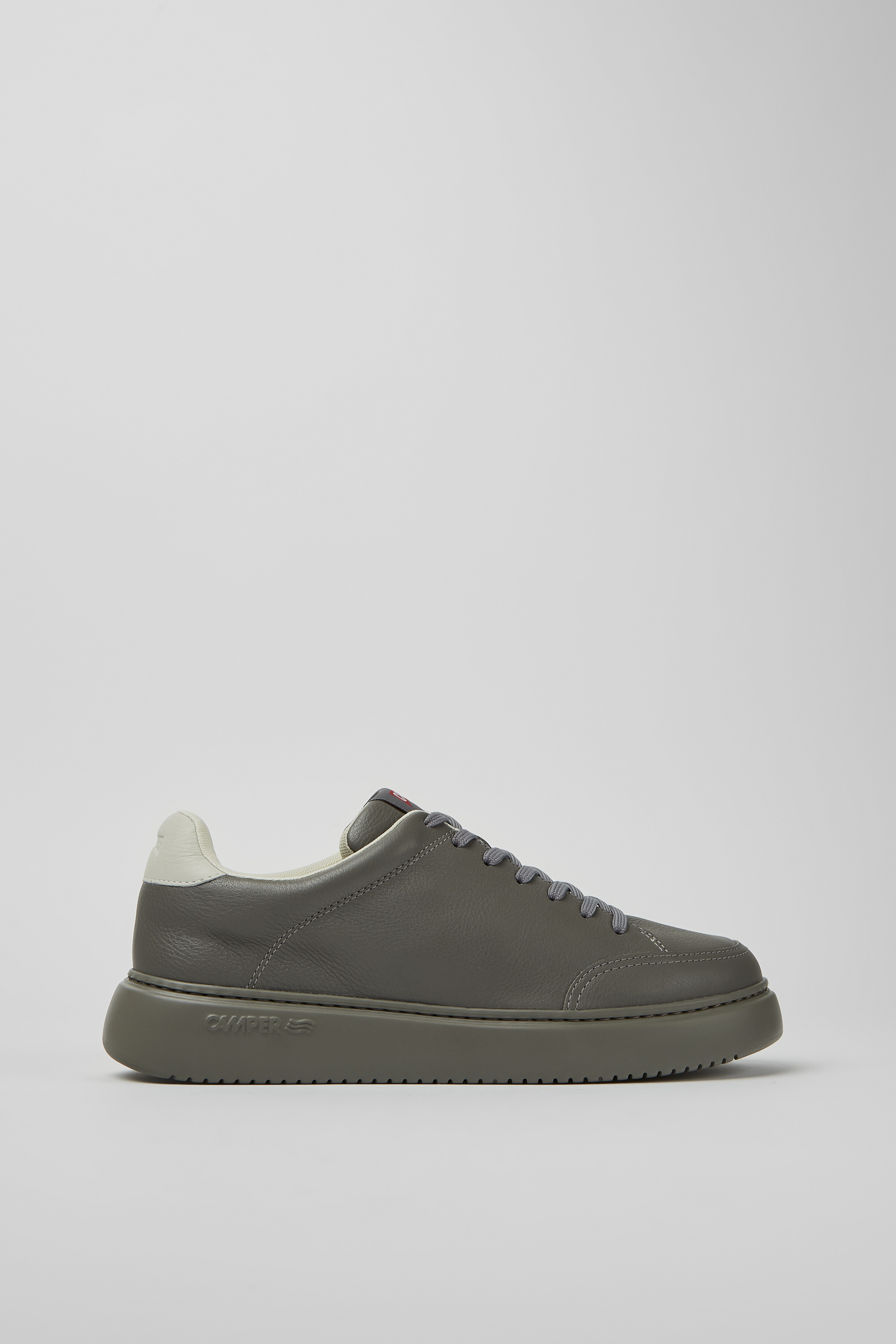 Runner K21 - Gray leather sneakers for men