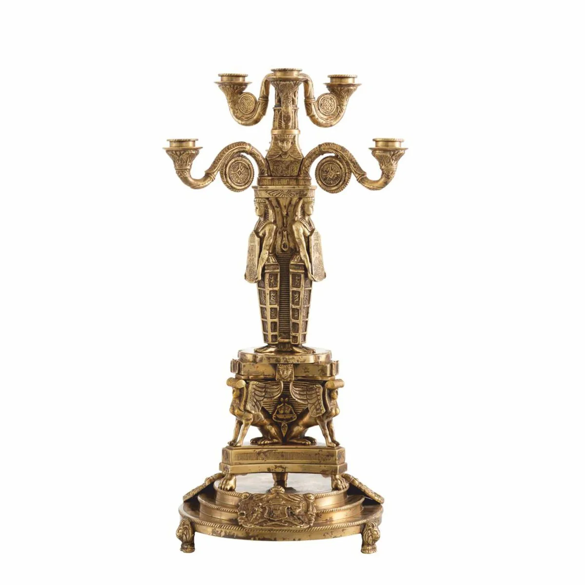 Casa Padrino portavela barroco de lujo de estilo egipcio lat¨®n antiguo A. 52,5 cm