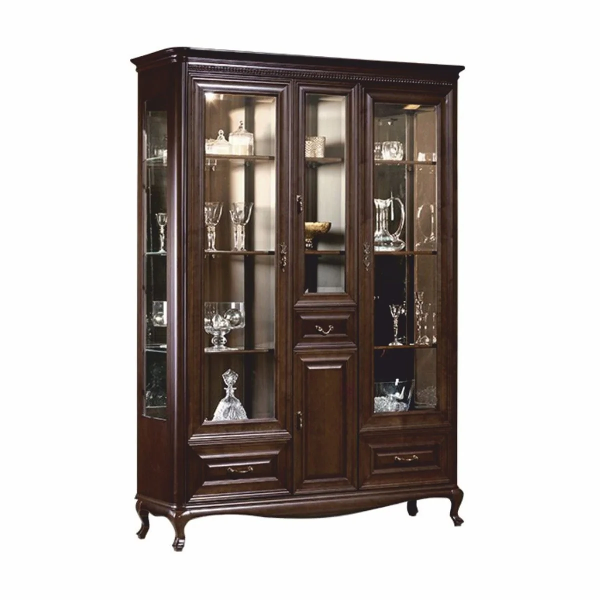 Casa Padrino vitrina barroco de lujo marr¨®n oscuro 149,5 x A. 206,6 cm - Muebles barrocos