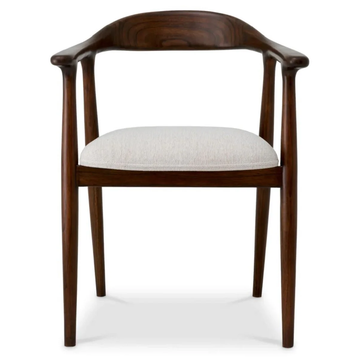 Casa Padrino silla de comedor de lujo con reposabrazos marr¨®n / crema - Muebles de restaurante