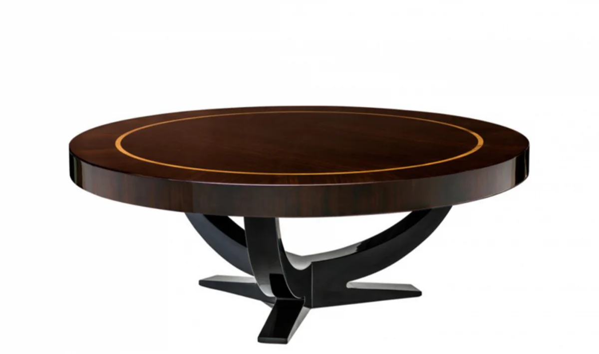 Casa Padrino Art Deco luxury coffee table diameter 100 x H. 38 cm - living room coffee table - Hotel Table Furniture