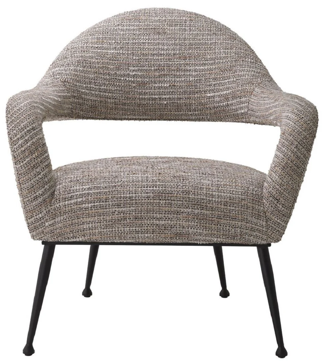 Casa Padrino sill¨®n de dise?o beige / negro 80 x 76 x A. 85 cm - Sill¨®n de Sal¨®n - Muebles de Dise?o - Calidad de Lujo