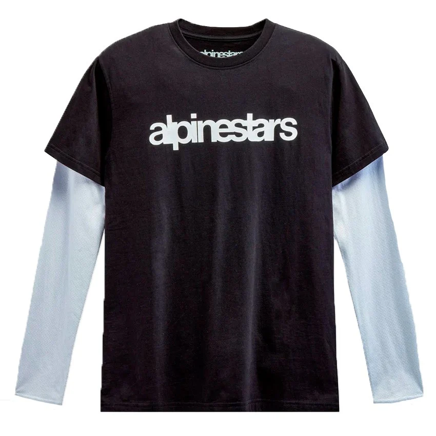 CAMISETA ALPINESTARS STACK LONG SLEEVE NEGRO / BLANCO