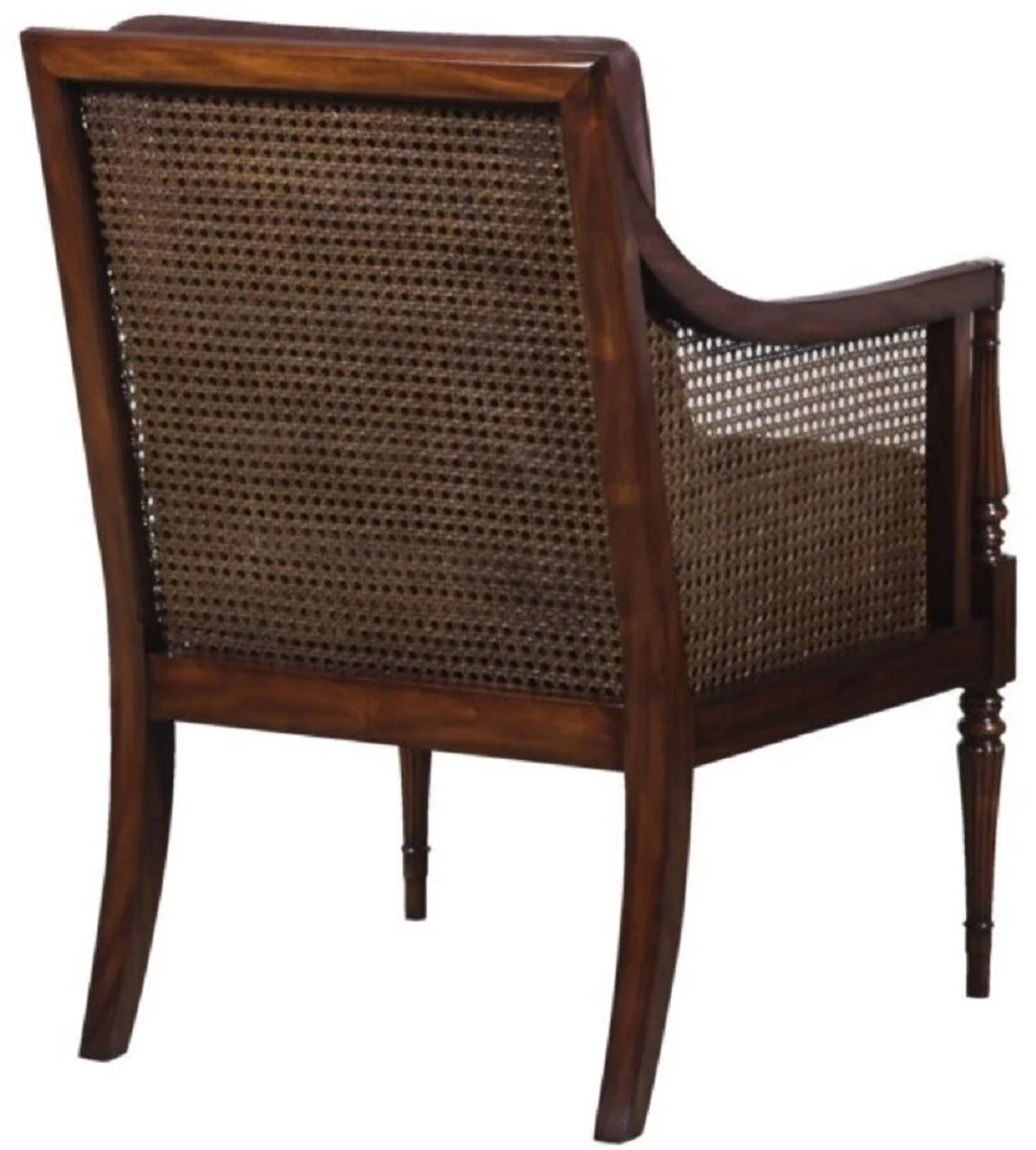 Casa Padrino Sillón de Salón de Estilo Art Nouveau de Lujo Marrón Oscuro / Marrón 68 x 65 x H. 98 cm - Muebles de Hotel