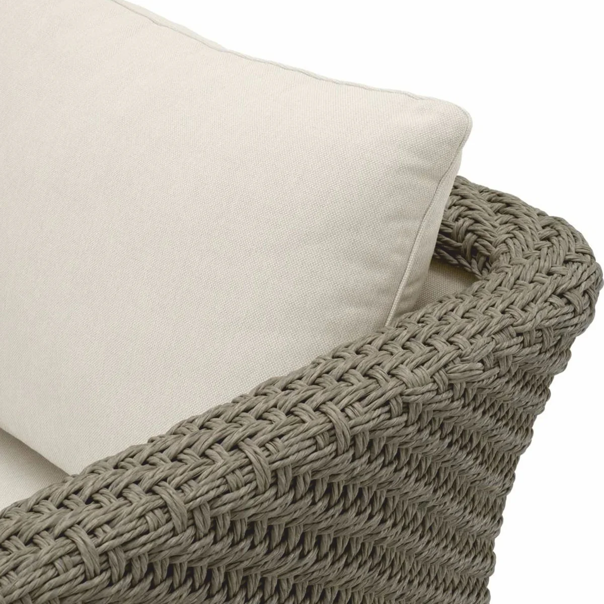 Casa Padrino sill¨®n de jard¨ªn de lujo de rat¨¢n artificial gris / arena - Muebles de jard¨ªn