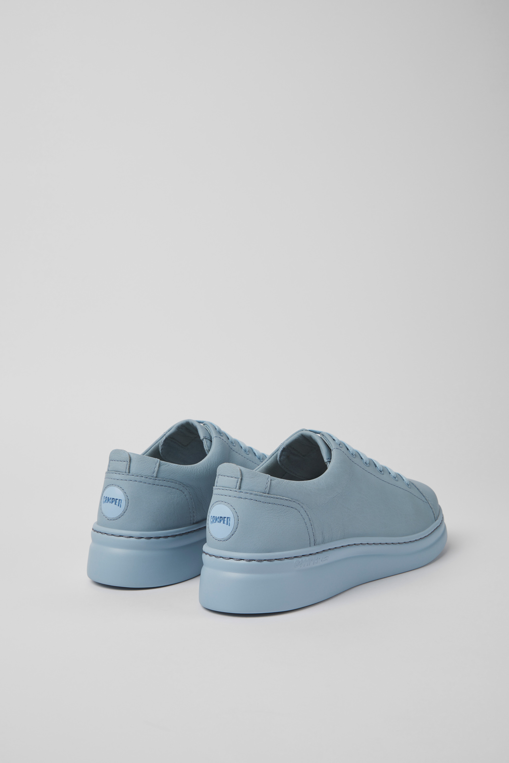 Runner Up - Blue leather sneakers for women